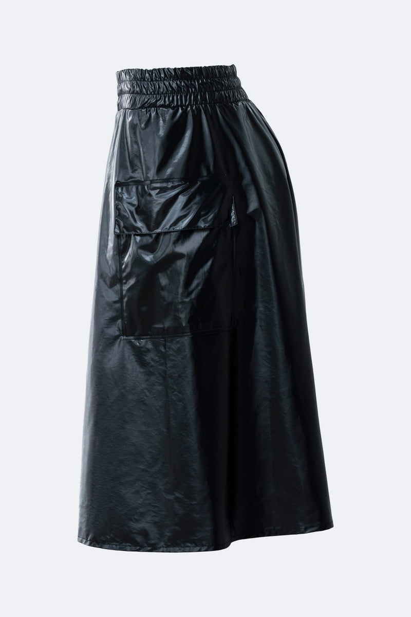 Rains City Skirt Shiny Black